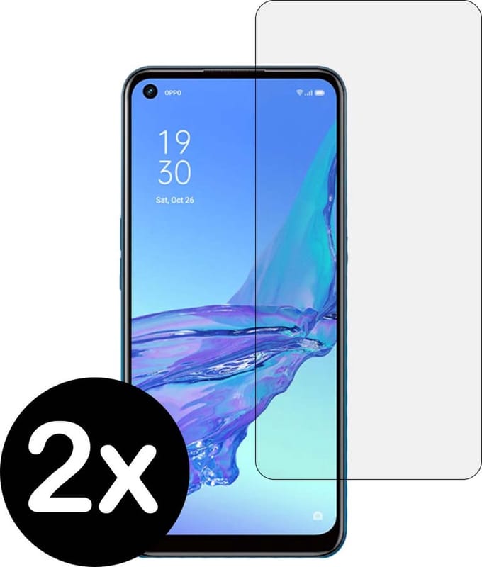 Smartphonica Screenprotector voor Oppo A53 van glas - 2 stuks geschikt voor Oppo A53