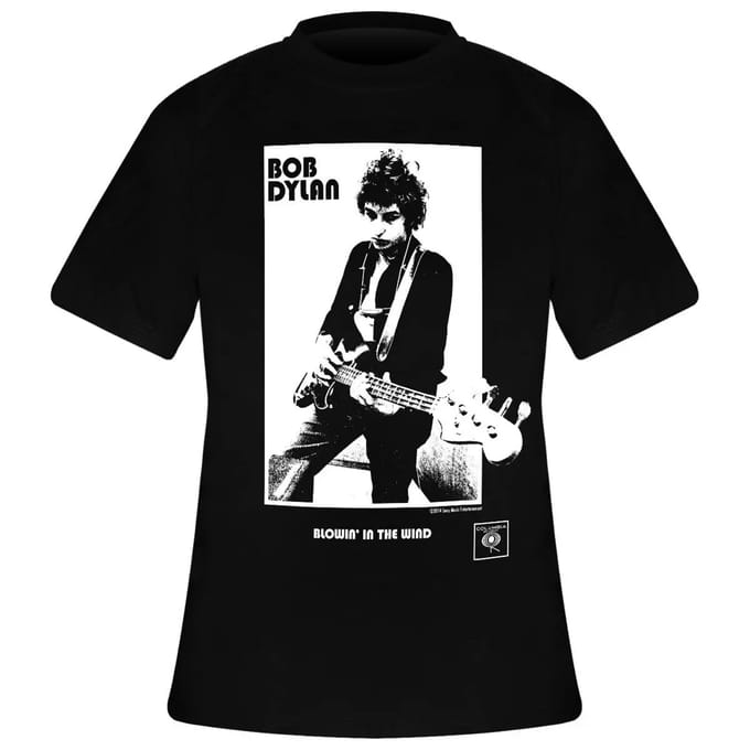 Bob Dylan - Blowing In The Wind Heren T-shirt - S - Zwart