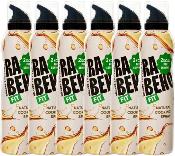 Rabeko | Zero Cooking Spray | Naturel | 6 Stuks | 6 x 200ml