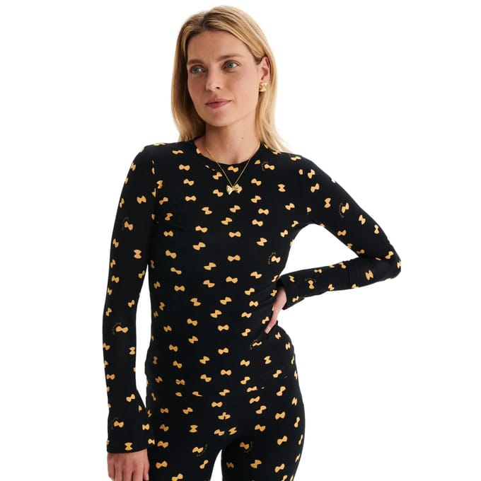 Dames-T-shirt met lange mouwen She is Sunday Farfalle