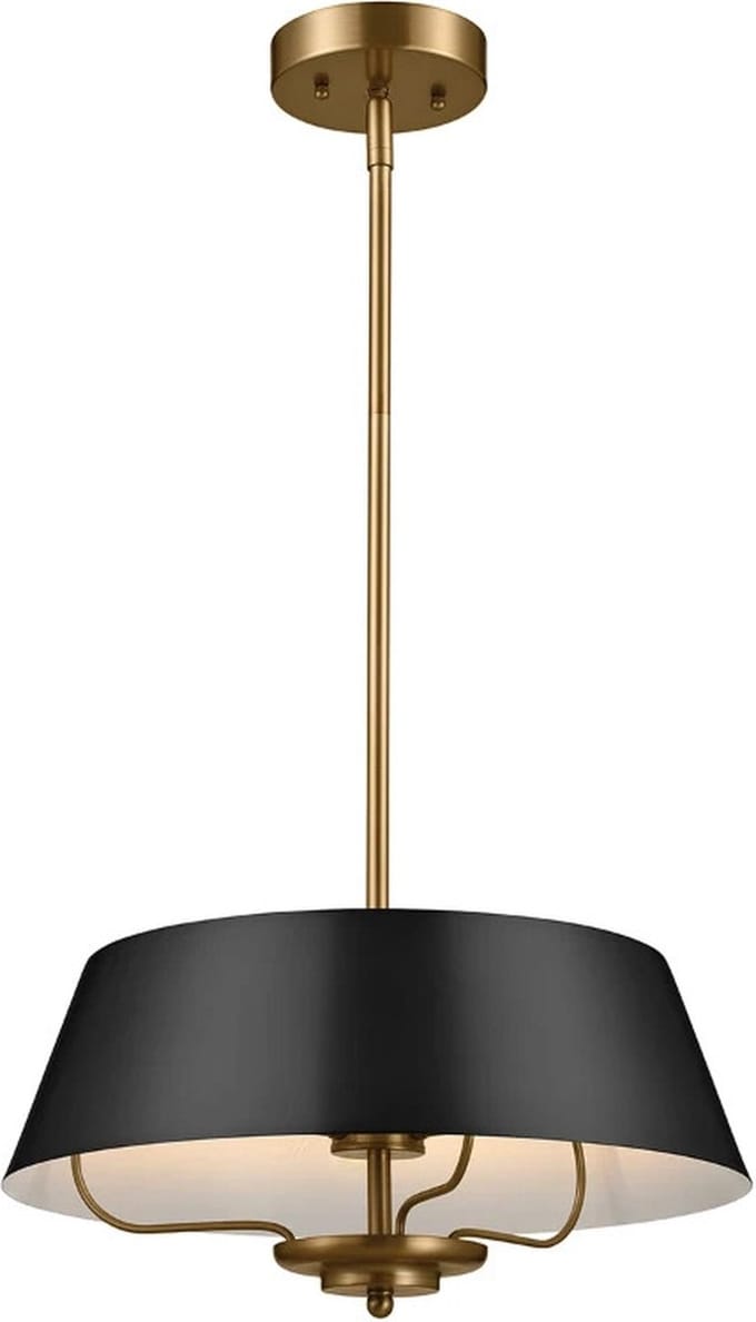 Kichler LED Hanglamp Luella | 3X E14 Max 40W | Dimbaar | Black & Brass