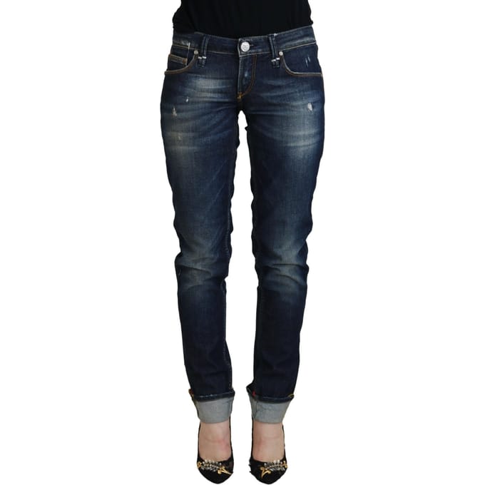 Skinny jeans met verwaarloosde details