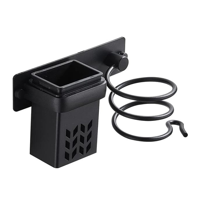 Support de rangement pour sèche-cheveux, fer à friser, lisseur, multifonction, fixation murale, accessoires de salle de bain black