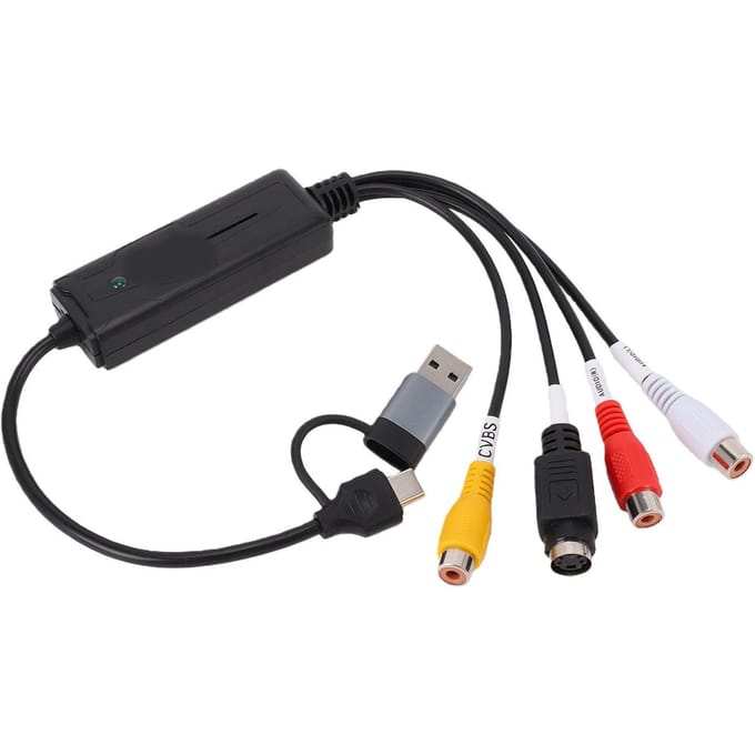 Geluid Video Grabber Opnamekaart AV S-Video naar USB2.0 Type C Geluidsoverdracht Grabber voor Onderwijs