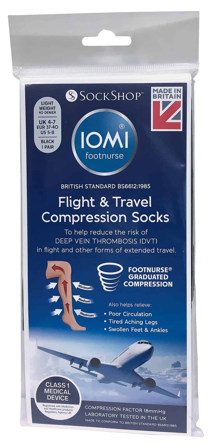 IOMI - 18 mmhg compressievluchtsokken voor dames - Beige