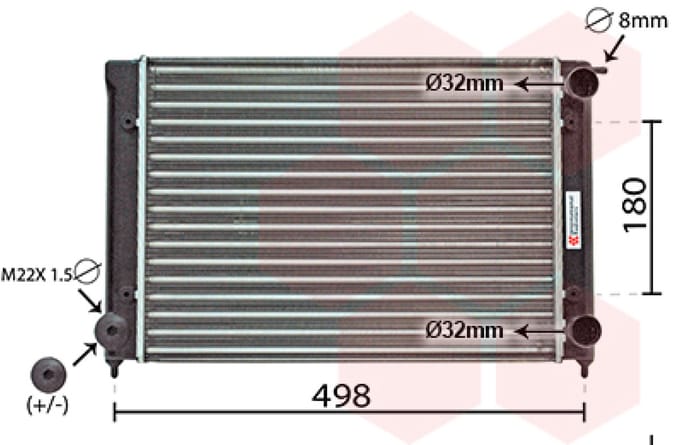 Van Wezel - RADIATOR VOOR VW GOLF I 1976-1983 171121253K