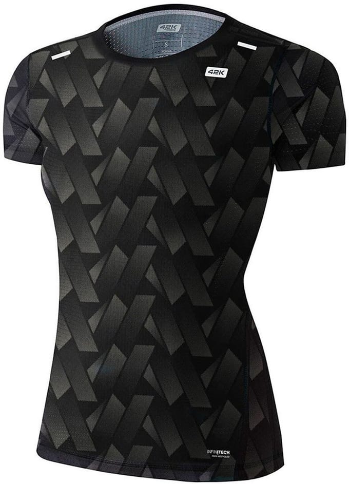 42k Running Diamond T-shirt Met Korte Mouwen Grijs M Vrouw