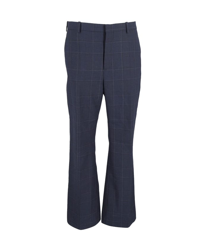 Balenciaga geruite broek van blauw katoen