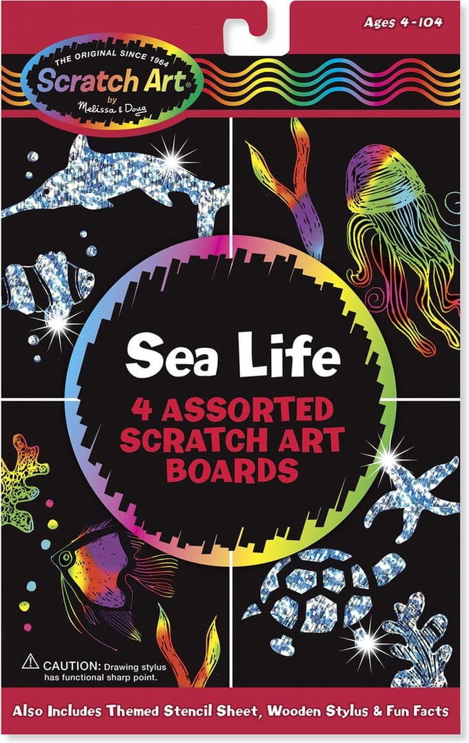 Melissa & Doug - Scratch Art Sheets - Sea Life