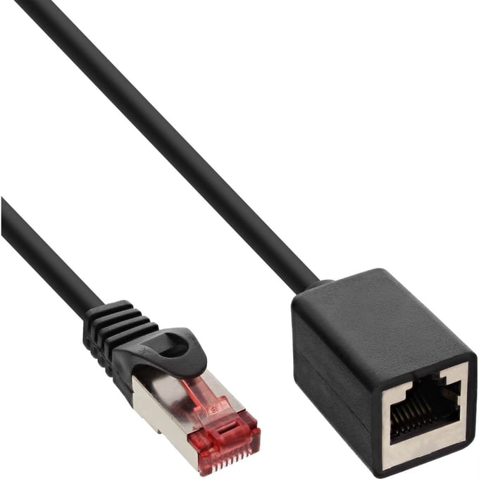 InLine S/FTP netwerk verlengkabel zwart - CAT6 - 2 meter