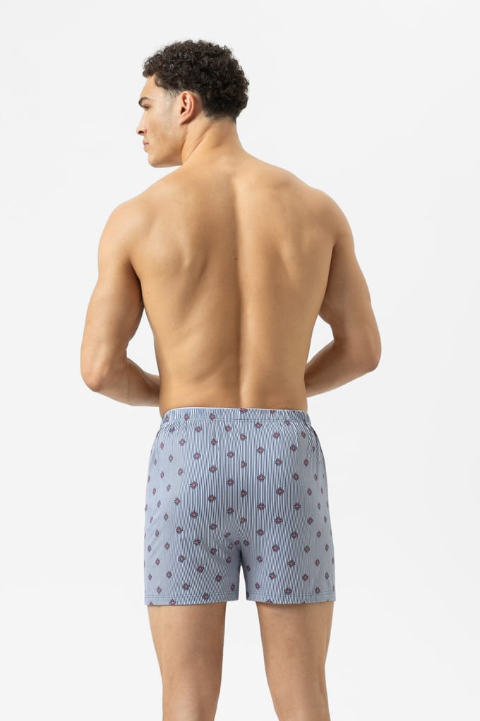 Boxershort Serie Stripes With Small Pattern Galactic Blue