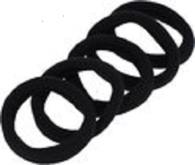 Haarelastiek Endless - Dikte 7mm - Zwart - 12 stuks