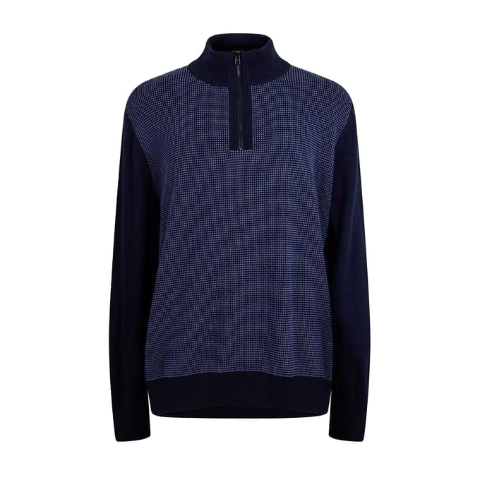 Boss Heren H Dambino gebreide casual trui (Donkerblauw)