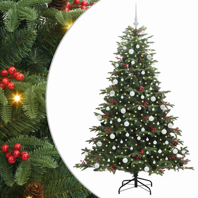 vidaXL - Kunstkerstboom - Groen - 180 - cm - PVC - en - Metaal - en - Plastic