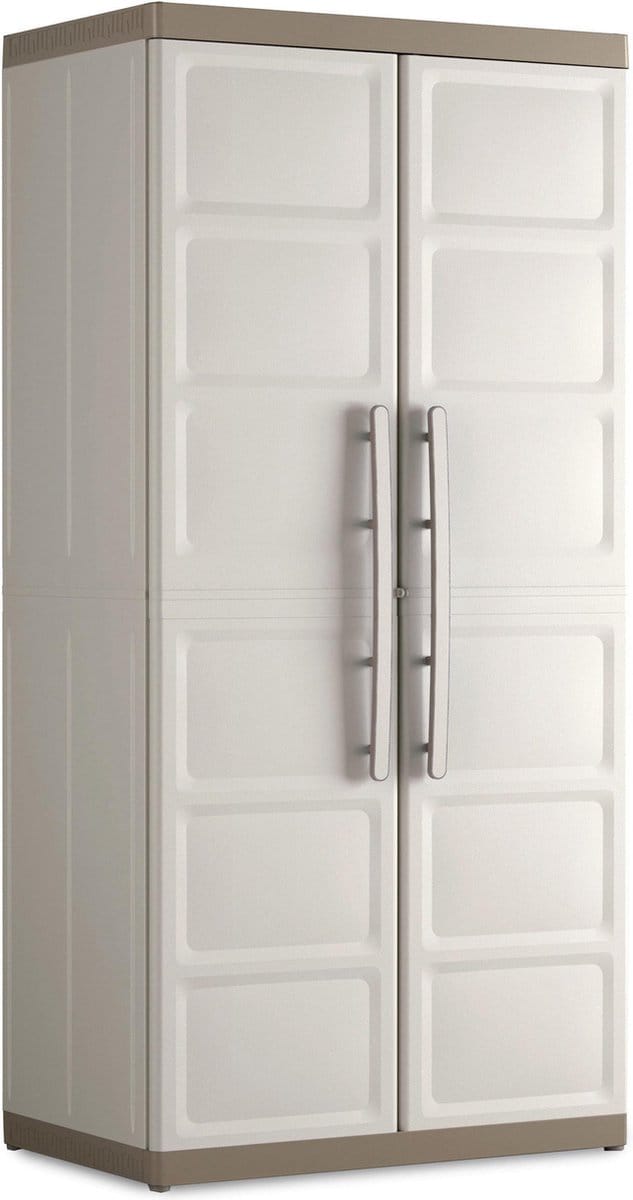 Keter Excellence XL Opbergkast hoog - 4 planken - 54x89x182cm - Beige/Taupe