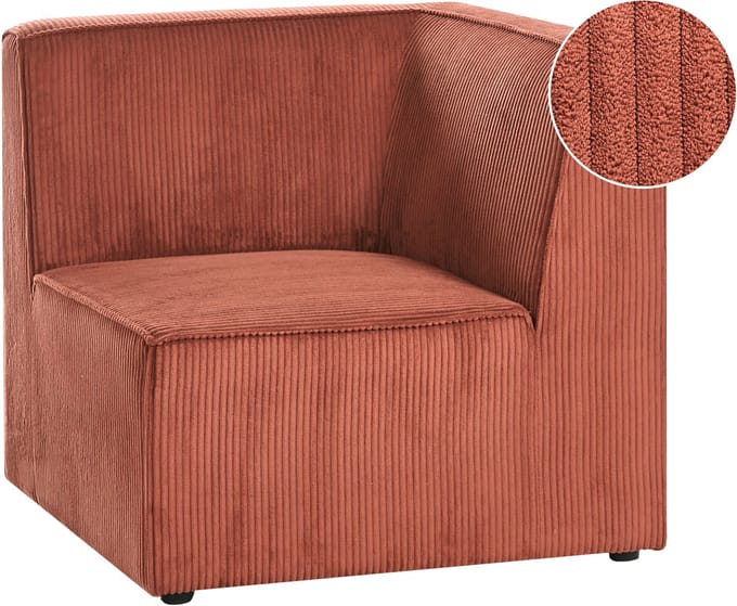 LEMVIG - Hoekmodule - Goudbruin - Rechts - Corduroy