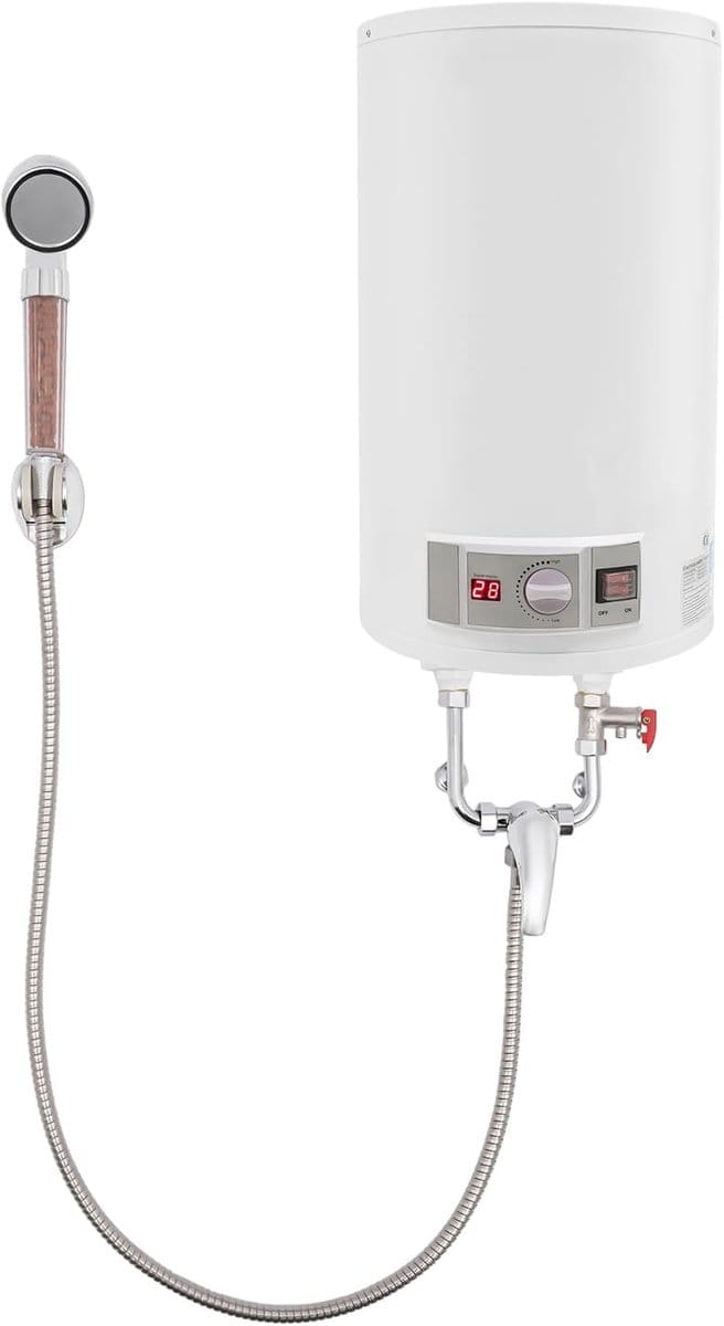 Doorstroomboiler - Elektrische Verwarmer - Direct Warm Water - Instelbare Temperatuur - 59x34cm - Wit