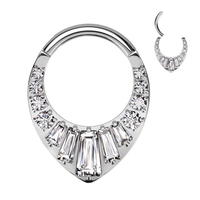 Piercing titanium round and baguette 1.2x8 - LMPiercings