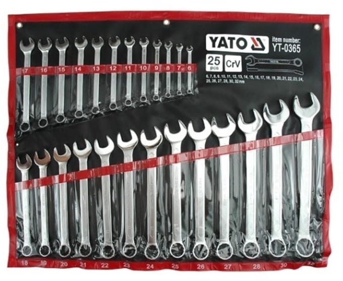 Yato - Klucenset Ringratelsleutel - 6-32mm - 25-delige Set - Chroom-Vanadiumstaal