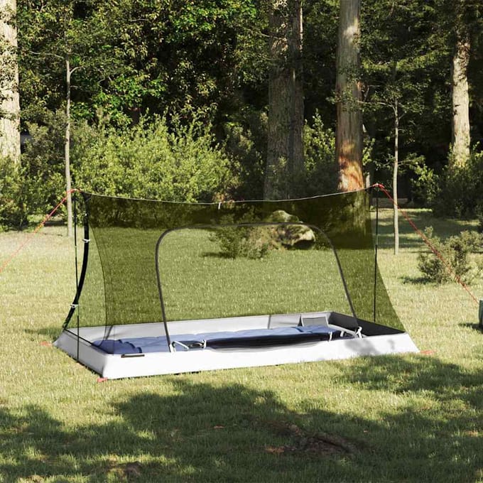 vidaXL - Binnentent - 1-persoons - Zwart - Met - gaasdoek