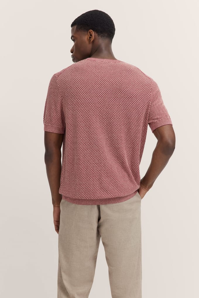 Bugatti Herren Gebreid shirt met honingraatstructuur