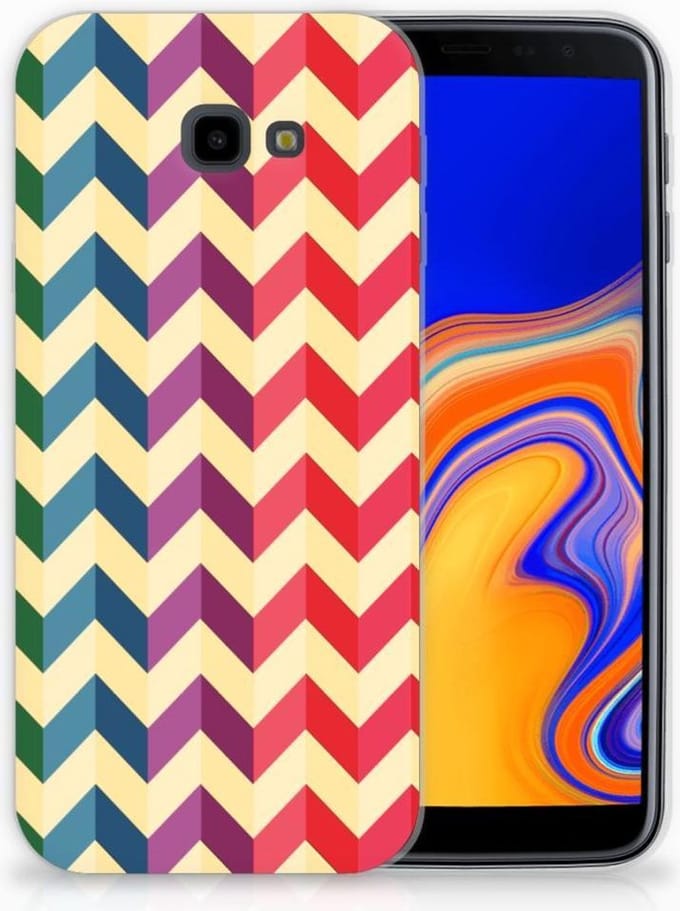 Samsung Galaxy J4 Plus (2018) TPU bumper Zigzag Multi Color