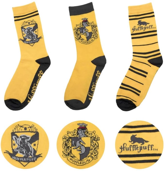 Cinereplicas Harry Potter - Hufflepuff Sokken - Set van 3 - Geel