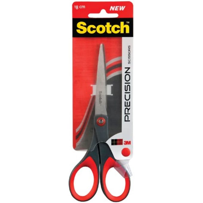 Schaar Scotch 18cm precision rood blister