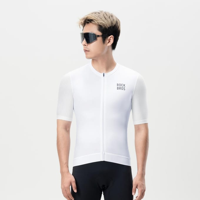 Rockbros 15200025 Short Sleeve Cycling Jersey Size L - White