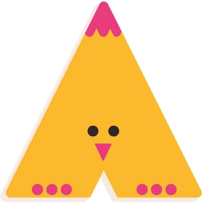 DJECO houten letter designed animal A