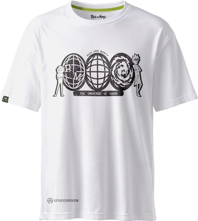 Rick and Morty - T-shirt - Universe is Yours - Wit - Maat S