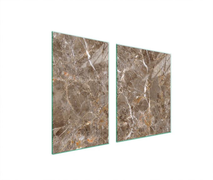 TMK ArtDeko - Snijplank van Gehard Glas - 100x52 cm - Marmerpatroon