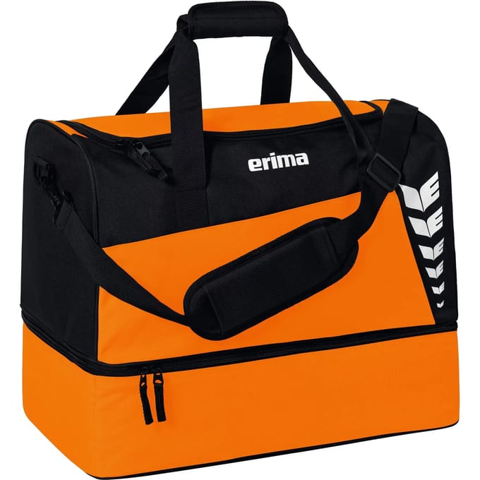 Erima Six Wings (Small) Sporttas Met Bodemvak - Oranje / Zwart | Maat: S
