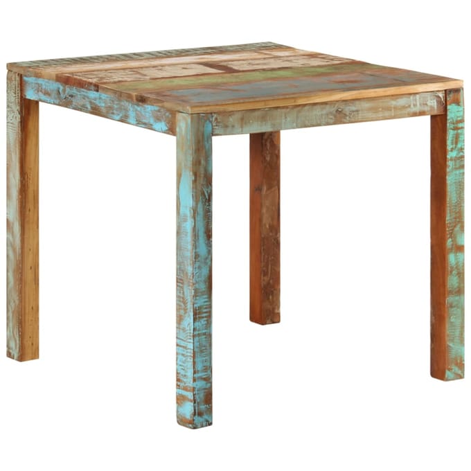 vidaXL - Eettafel - 82x80x76 - cm - massief - gerecycled - hout