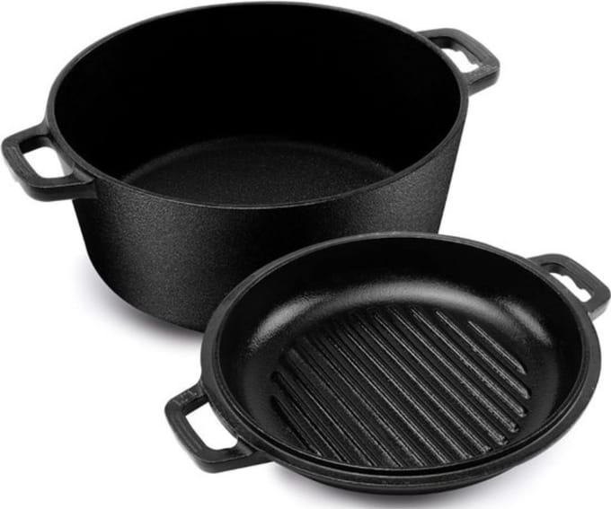 Thuys - Gietijzeren Pan Bbq - Gietijzeren Skillet - Grillplaat