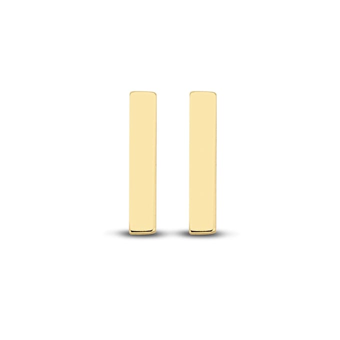 New Bling Goud 9NBG-0034 - Oorknop Staafje - Glad - 8mm - Goud