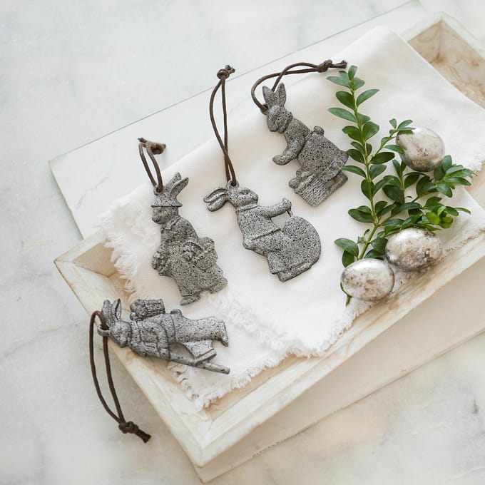 LOBERON Hanger set van 4 Pierre antiekgrijs