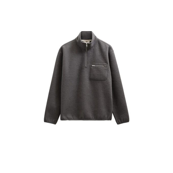Sweater met halve rits Anerkjendt Toni