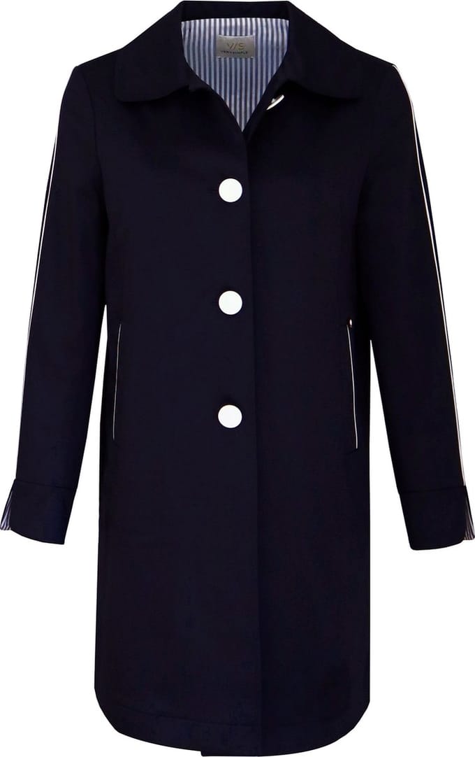 Verysimple - donkerblauwe trenchcoat - maat 40 (IT46)