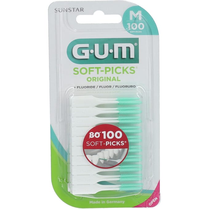 GUM Soft-Picks Original Medium - 1x 100 stuks - Voordeelverpakking