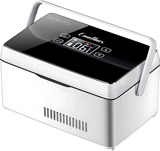 MODITO Medicijnkoelkast PRO - draagbare mini koelkast voor medicatie - zilver