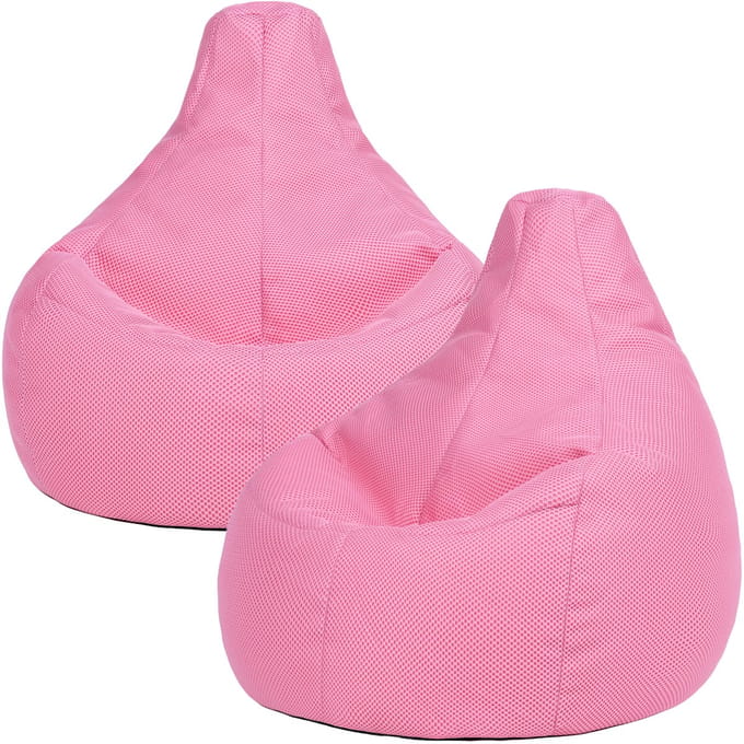 icon - Gaming Zitzak Fauteuil - Set van 2 - Techmesh - Oud Roze