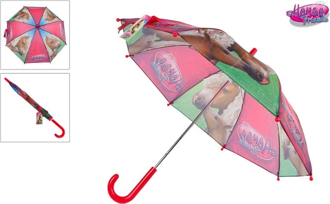 Paraplu Kinderen Paarden 70x60 CM - Roze Paraplu Meisje - Paraplu Kind