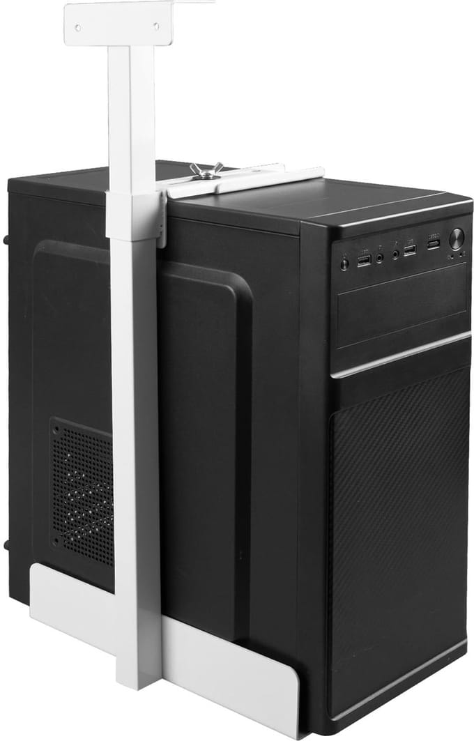 Unyqoos® Verstelbare pc-houder voor onder bureau met stevig staal en groot draagvermogen
