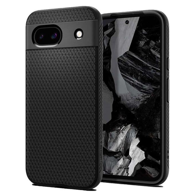 Spigen Liquid Air Hoesje Geschikt voor Google Pixel 8a - Back Cover Flexibel TPU Zwart