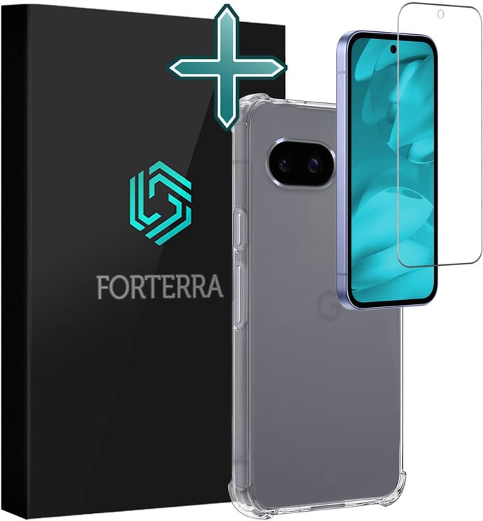 Hoesje Met Screenprotector - Geschikt voor Google Pixel 9a - Sterk & Shockproof - Back Cover - Siliconen Case - Telefoon Hoes - Shock Proof - Transparant