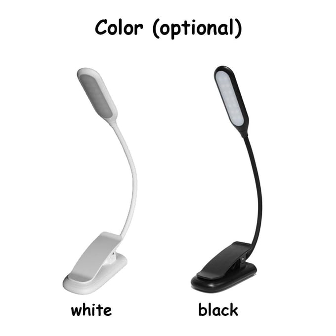 Lampe de bureau LED avec pince, support de musique professionnel, lumière bicolore, température 3 noir