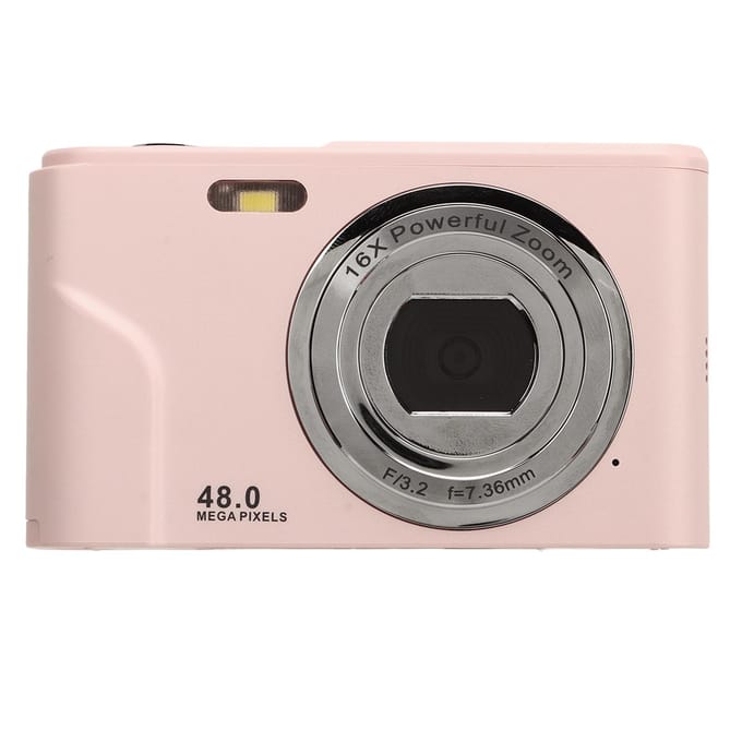 Appareil Photo Numérique 48MP Zoom 16X 1080P HD Écran IPS 2,4 Pouces Mini Appareil Photo de Poche Compact