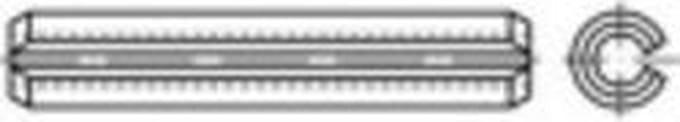 TOOLCRAFT 1068869 Spanstiften (Ø x l) 1.5 mm x 10 mm RVS 100 stuk(s)