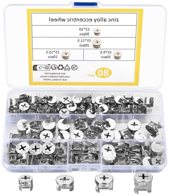 Solidchoice - 80 Stuks Meubelverbinders voor Kasten en Meubels